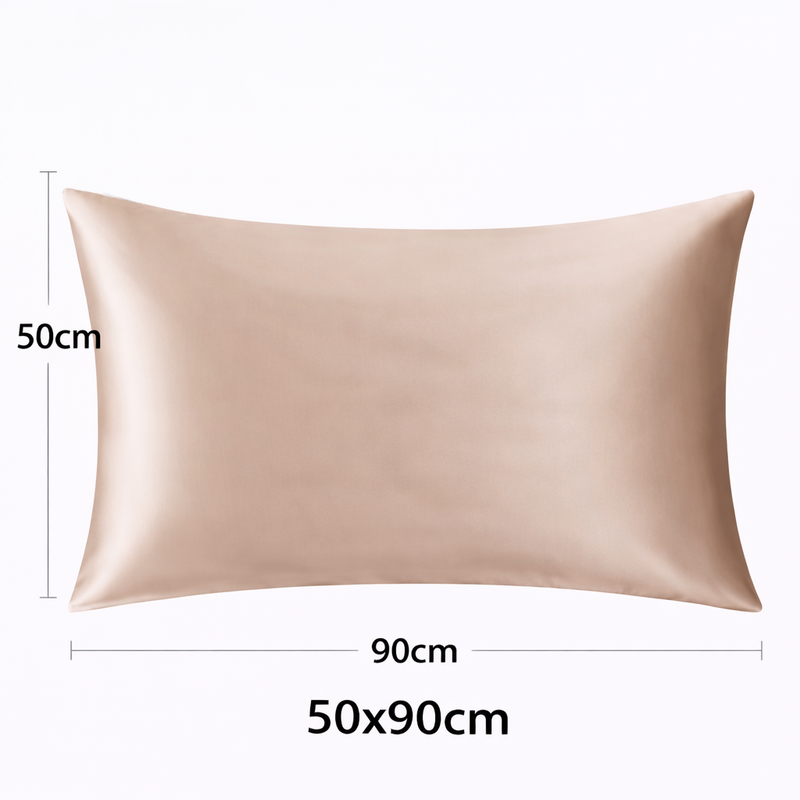 ANYHOUZ Gold Mulberry Silk Pillowcase 50x90cm Soft Smooth Luxury Bedding