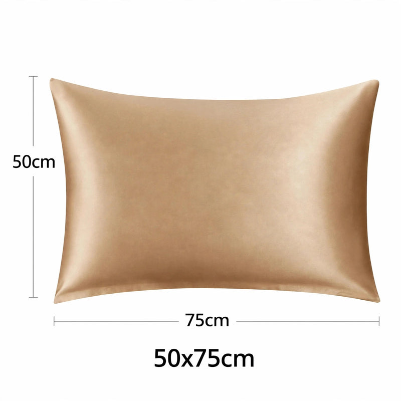 ANYHOUZ Pillowcase 50x75cm Gold Set with Eye Mask Natural Mulberry Silk for Comfortable and Relaxing Home Bed