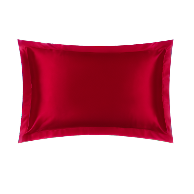 ANYHOUZ Pillowcase Red Luxury Soft Natural Mulberry Silky Two Sided Satin Cover