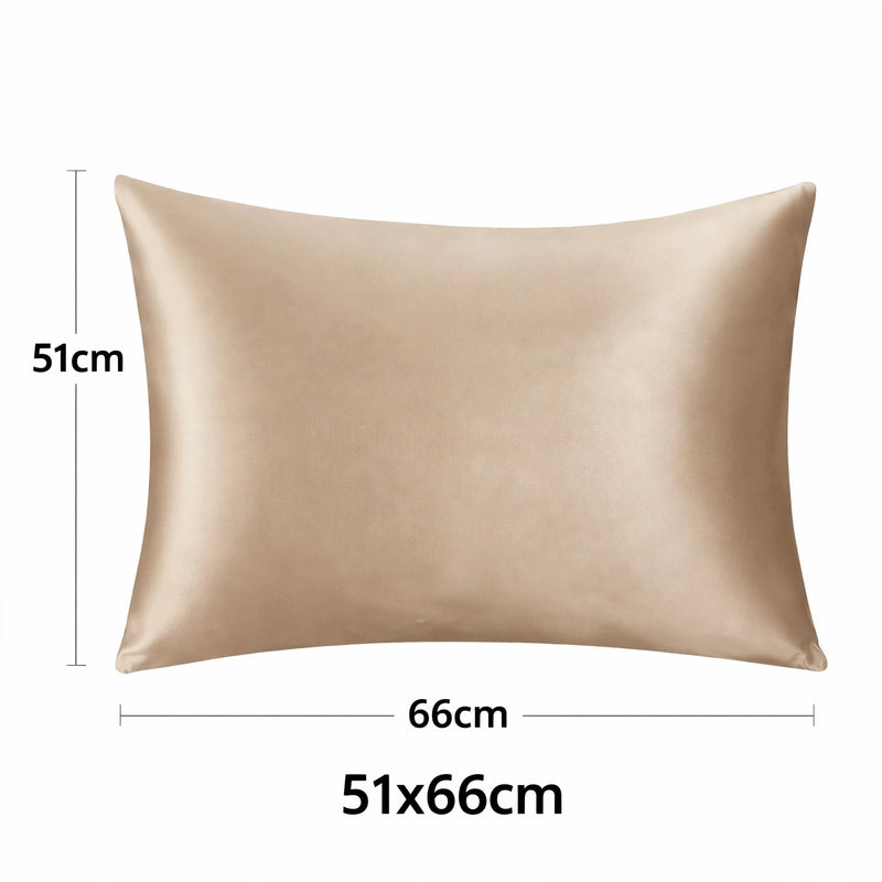 ANYHOUZ Pillowcase 51x66cm Gold Set with Eye Mask Natural Mulberry Silk for Comfortable and Relaxing Home Bed