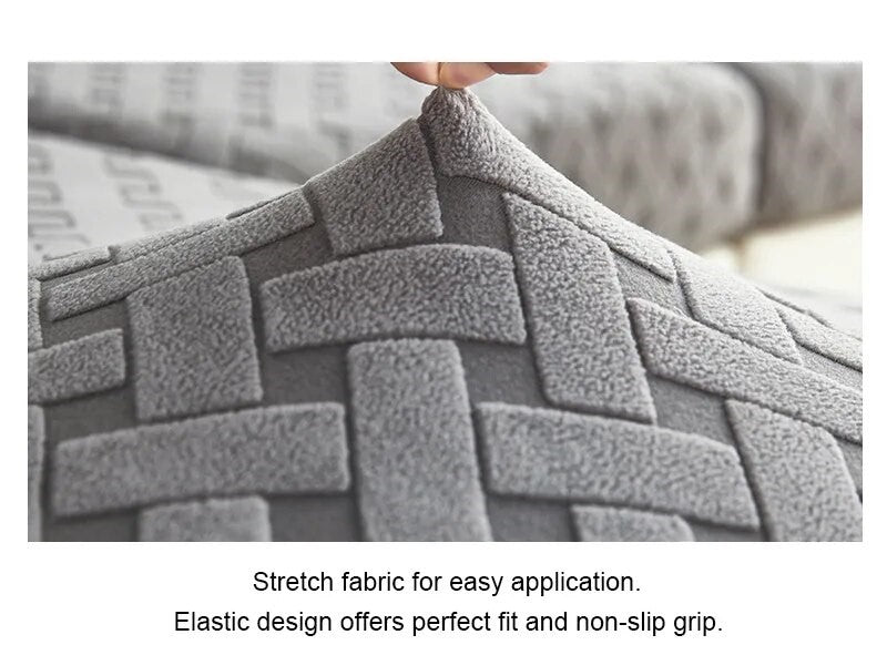 Anyseat  Chair Cover Light Grey Knitted Design with Anti-Dirt and Elastic Material for Dining Room Kitchen Wedding Hotel Banquet Restaurant