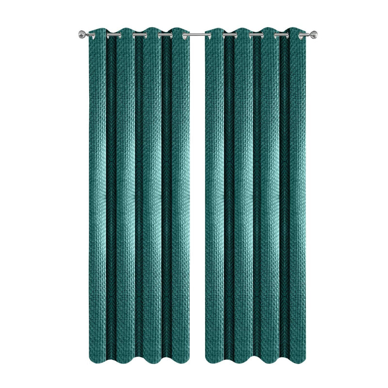Anydrape Green Waffle Plaid Luxury Curtains – Modern Textured Drapes for Living Room, Bedroom & Dining Decor