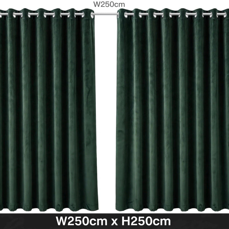 Anydrape Green Velvet Blackout Curtains – High‑Quality Modern Luxury Drapes for Living Room, Bedroom & Dining Windows