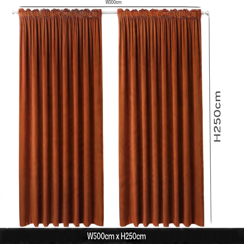 Anydrape Orange Velvet Blackout Curtains – High‑Quality Modern Luxury Drapes for Living Room, Bedroom & Dining Windows