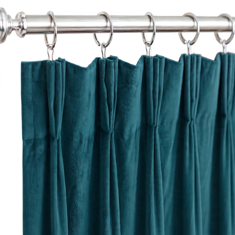 Anydrape Luxury Ocean Blue Curtains Blackout Velvet Dining Windows