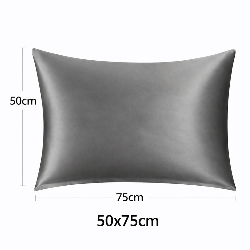 ANYHOUZ Pillowcase 50x75cm Dark Gray Natural Mulberry Silk For Comfortable And Relaxing Home Bed