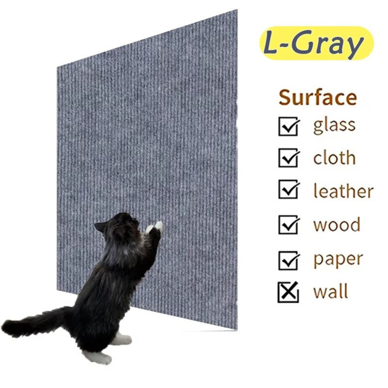 ANYWAGS Cat Scratching Pad Light Gray Self Adhesive Claw Sharpener Trimmable Mat