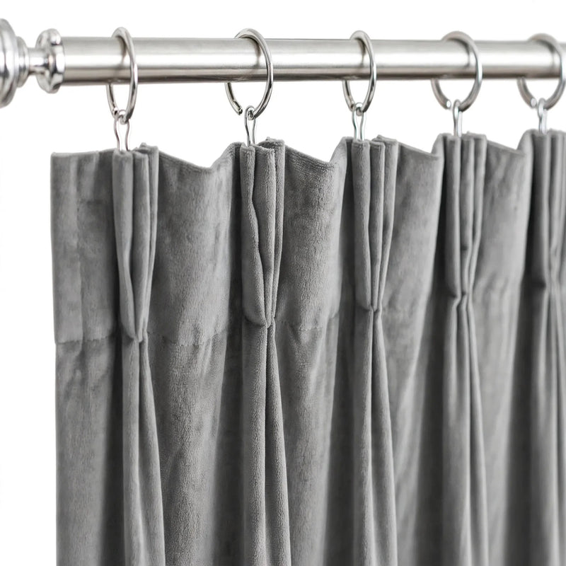 Anydrape Light Gray Velvet Blackout Curtains – High‑Quality Modern Luxury Drapes for Living Room, Bedroom & Dining Windows