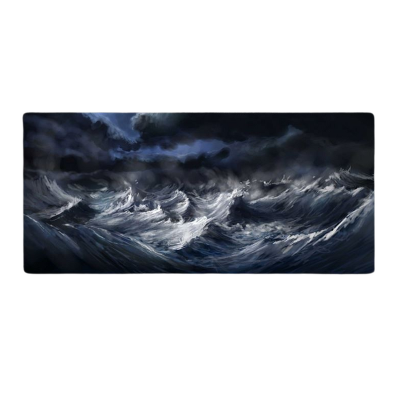 ANYMOB Mouse Pad Black 400X900X5MM Abstract Computer Keyboard Pad Non-Slip Rubber Mat