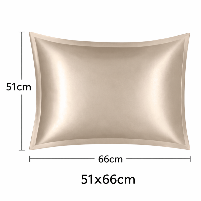 ANYHOUZ Pillowcase 51x66cm Coffee Pure Real Silk For Comfortable And Relaxing Home Bed