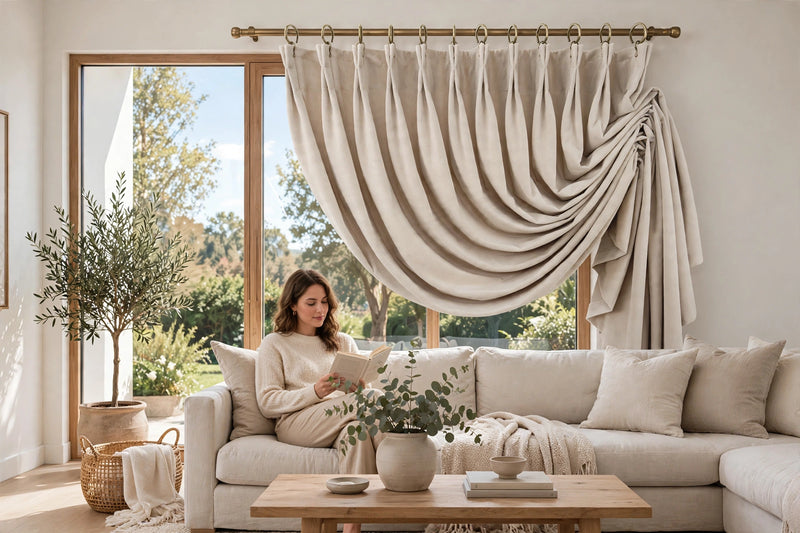 Anydrape Light Pawn Velvet Blackout Curtains – High‑Quality Modern Luxury Drapes for Living Room, Bedroom & Dining Windows