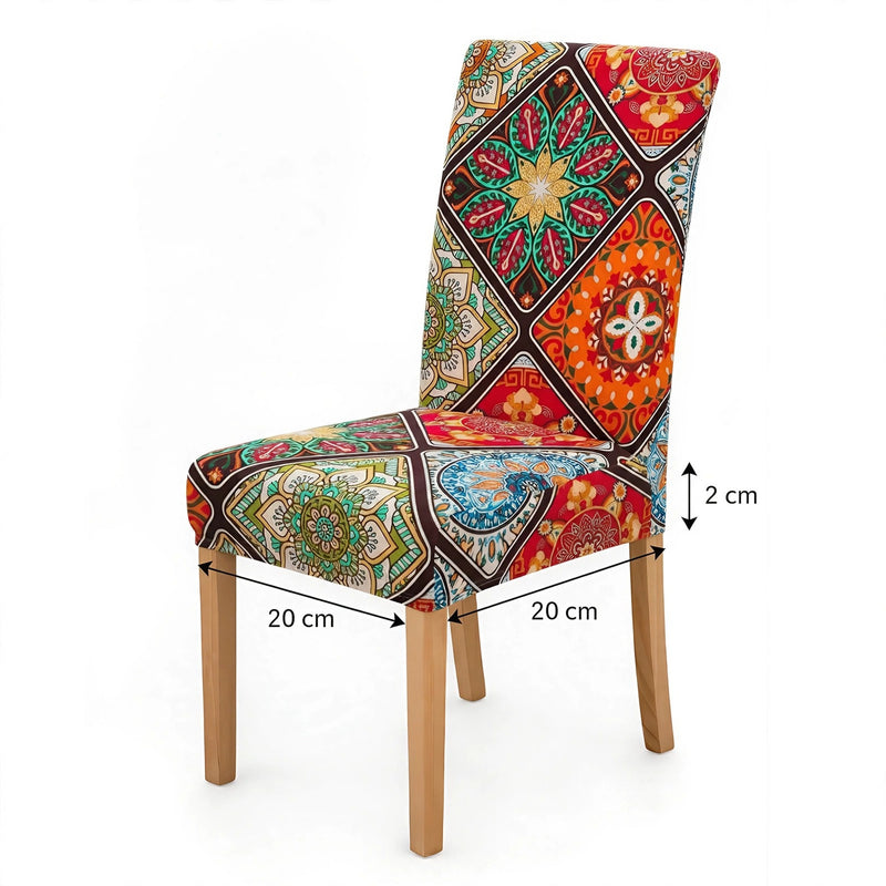Anyseat Multi Color Floral Bohemian Style Pattern Print Elastic Chair Cover – Plain Dining Slipcover & Home Décor