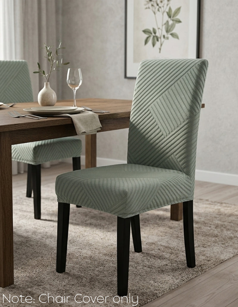 Anyseat Cypress Green Knitted Chair Cover – Elastic Anti‑Dirt Design for Dining, Kitchen, Wedding, Hotel & Banquet Use