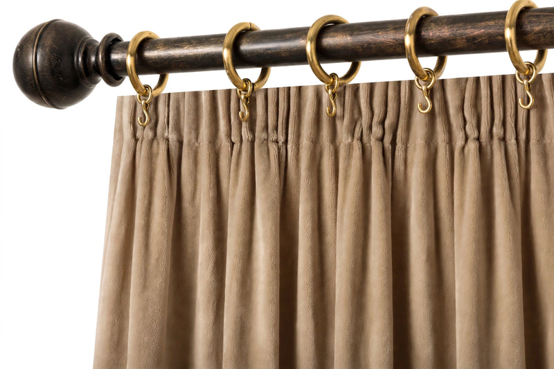 Anydrape Khaki Velvet Blackout Curtains – High‑Quality Modern Luxury Drapes for Living Room, Bedroom & Dining Windows