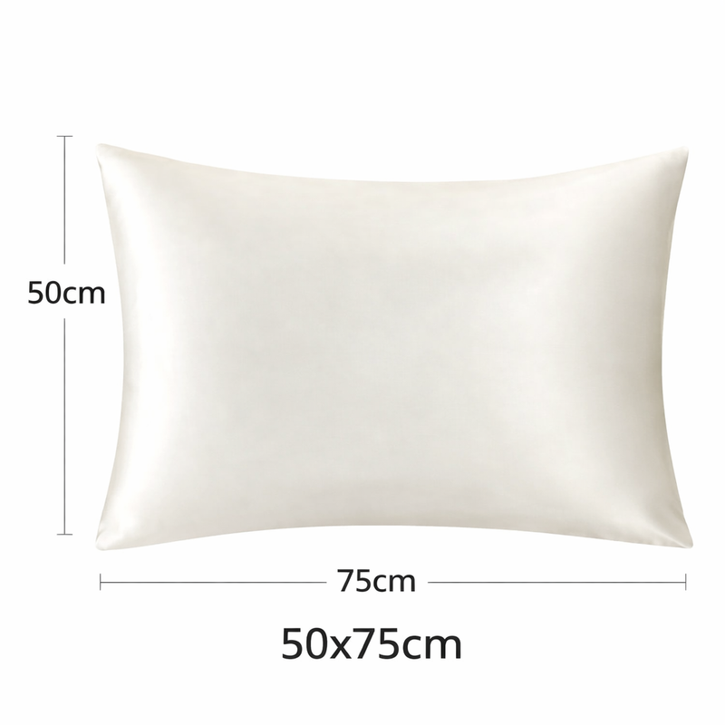 ANYHOUZ Pillowcase 51x66cm White Natural Mulberry Silk For Comfortable And Relaxing Home Bed