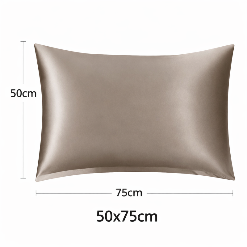 ANYHOUZ Pillowcase 50x75cm Coffee Natural Mulberry Silk For Comfortable And Relaxing Home Bed