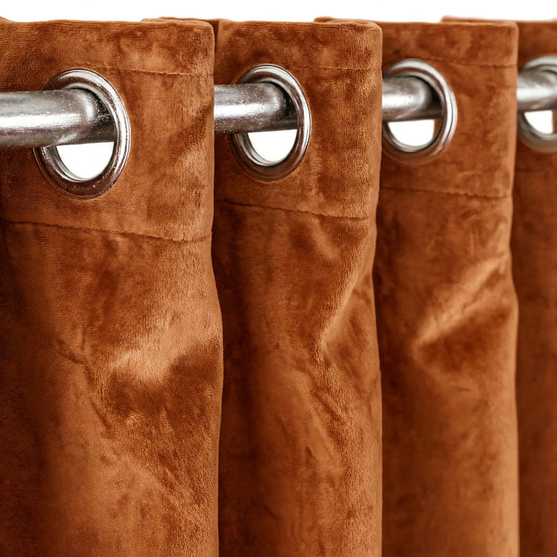 Anydrape Umber Velvet Blackout Curtains – High‑Quality Modern Luxury Drapes for Living Room, Bedroom & Dining Windows