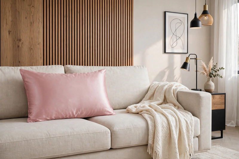 Anypillow Pillowcase 51x66cm Pink Natural Mulberry Silk For Comfortable And Relaxing Home Bed