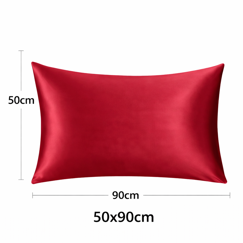 ANYHOUZ Pillowcase 50x90cm Red Wine Natural Mulberry Silk For Comfortable And Relaxing Home Bed