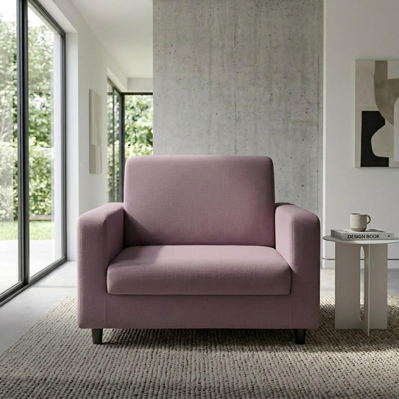 Anyseat 1-Seater Sofa Cover – Plain Purple Style Slipcover for Living Room Chair Protection