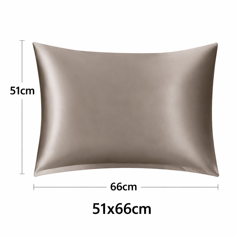 ANYHOUZ Pillowcase 51x66cm Coffee Natural Mulberry Silk For Comfortable And Relaxing Home Bed