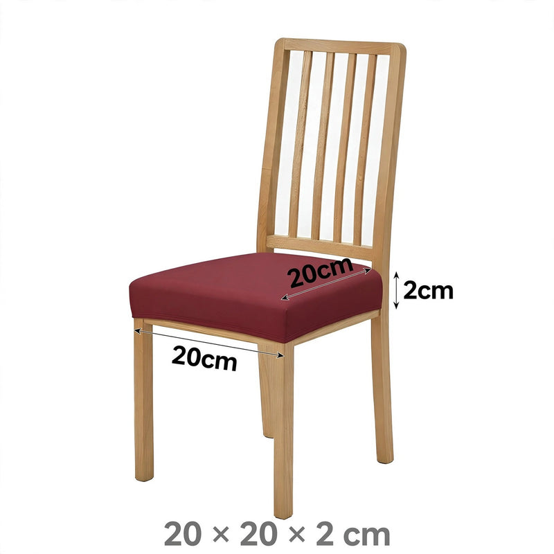 Anyseat Plain Wine Red Stretch Chair Cover – Washable, Removable Dining & Kitchen Seat Protector
