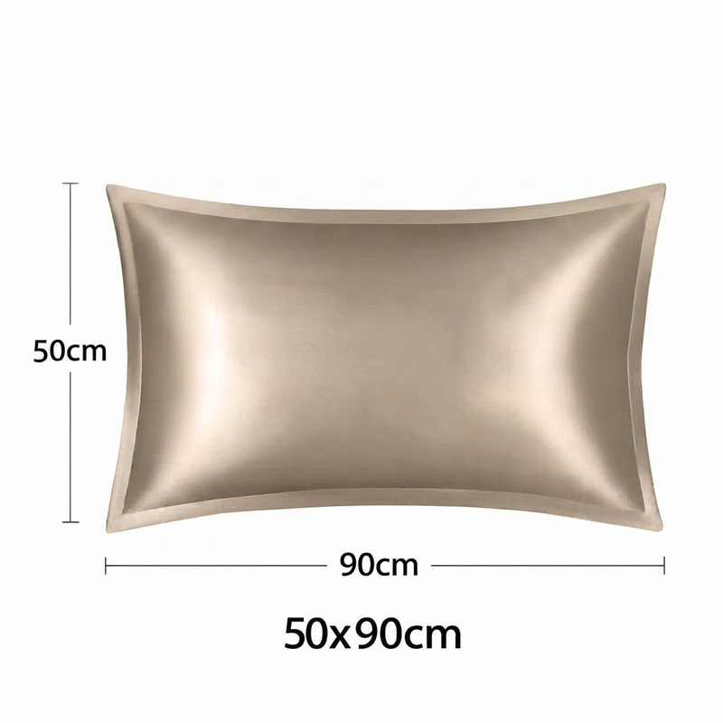 ANYHOUZ Pillowcase 50x90cm Gold Pure Real Silk For Comfortable And Relaxing Home Bed
