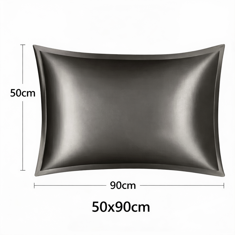 ANYHOUZ Pillowcase 50x90cm Dark Gray Pure Real Silk For Comfortable And Relaxing Home Bed