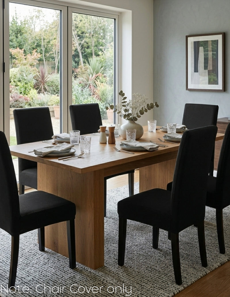 Anyseat Black Chair Cover – Waterproof Elastic Slipcover with Anti‑Dirt Protection for Dining Room, Kitchen, Wedding, Hotel, Banquet & Restaurant