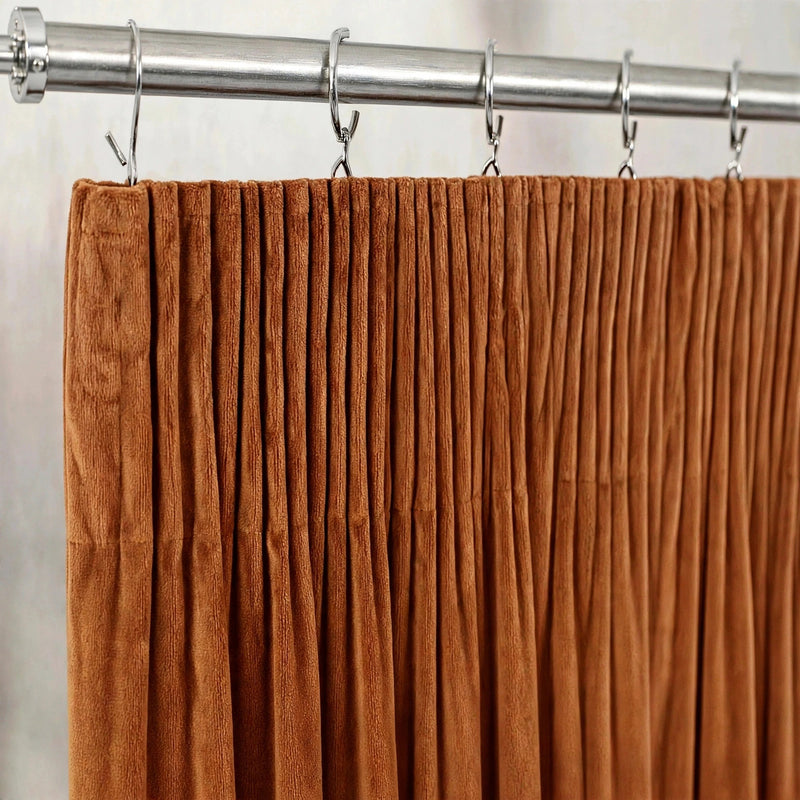 Anydrape Umber Velvet Blackout Curtains – High‑Quality Modern Luxury Drapes for Living Room, Bedroom & Dining Windows