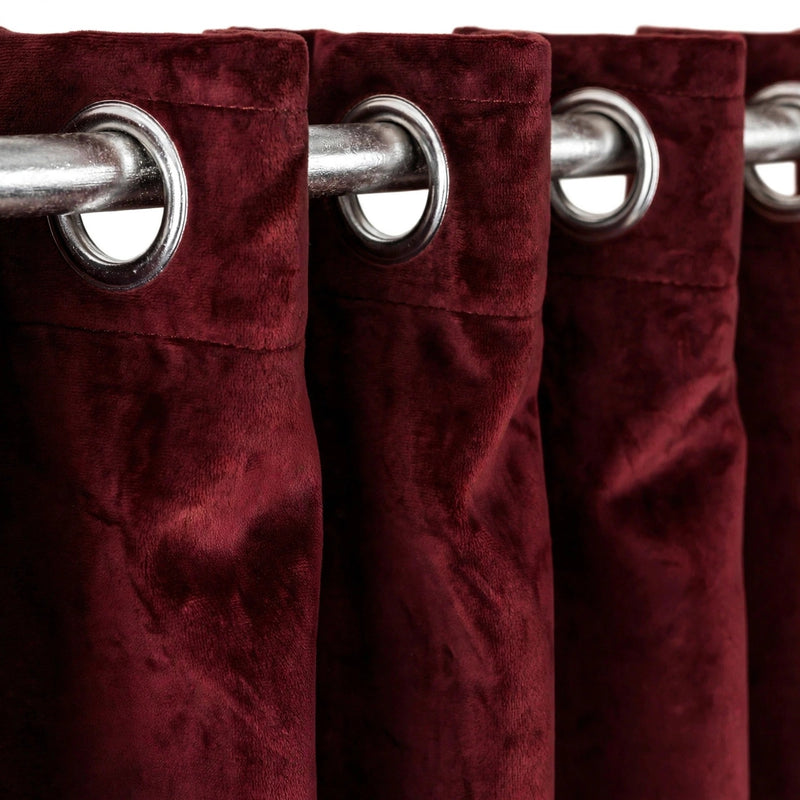 Anydrape Maroon Velvet Blackout Curtains – High‑Quality Modern Luxury Drapes for Living Room, Bedroom & Dining Windows