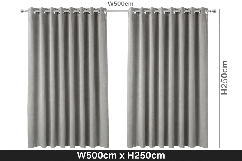Anydrape Gray Velvet Blackout Curtains – High‑Quality Modern Luxury Drapes for Living Room, Bedroom & Dining Windows