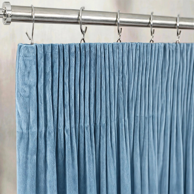 Anydrape Light Blue Velvet Blackout Curtains – High‑Quality Modern Luxury Drapes for Living Room, Bedroom & Dining Windows
