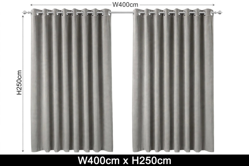 Anydrape Gray Velvet Blackout Curtains – High‑Quality Modern Luxury Drapes for Living Room, Bedroom & Dining Windows