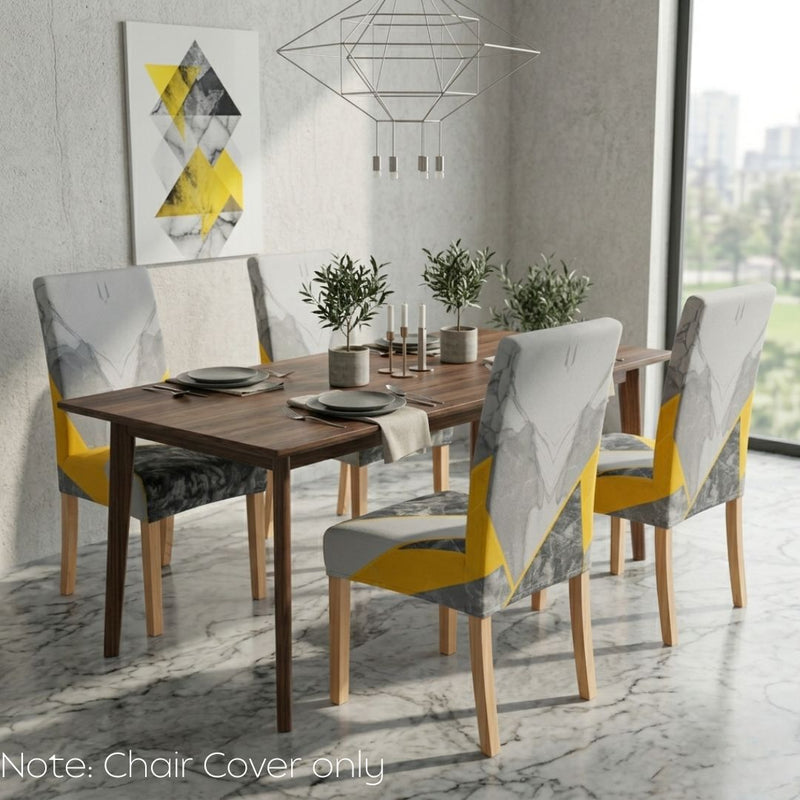 Anyseat Black Pattern Print Elastic Chair Cover – Plain Dining Slipcover & Home Décor