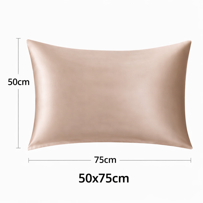 ANYHOUZ Gold Mulberry Silk Pillowcase 50x75cm Luxury Soft Bedding