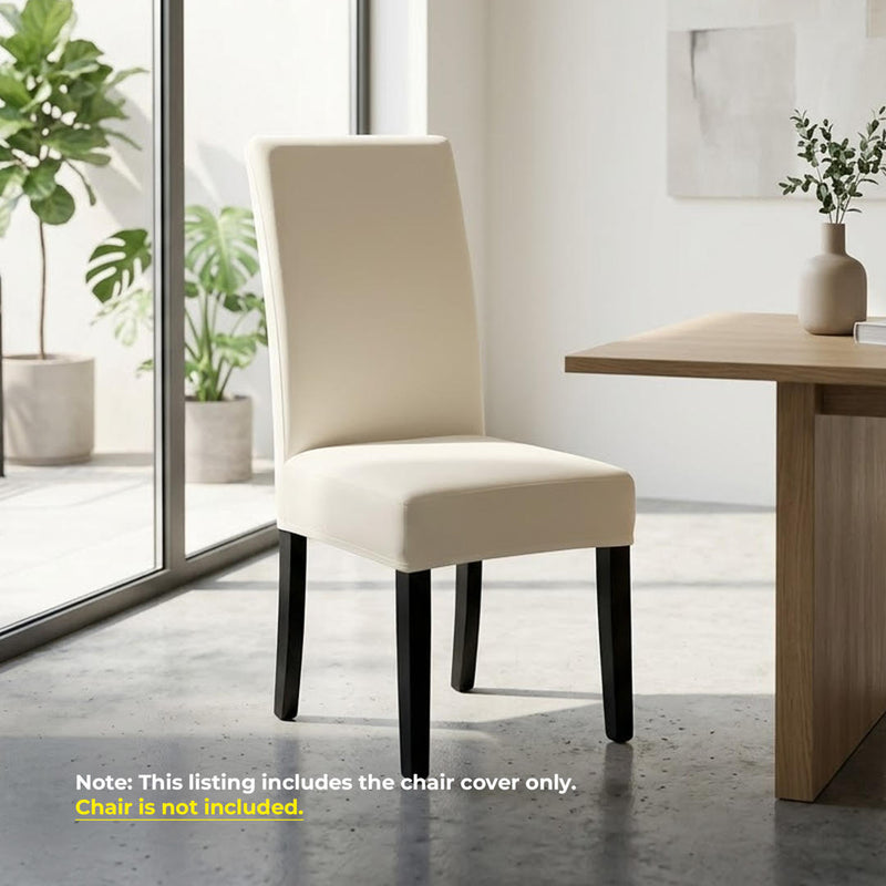 Anyseat Ivory Chair Cover – Waterproof Elastic Slipcover with Anti‑Dirt Protection for Dining Room, Kitchen, Wedding, Hotel, Banquet & Restaurant