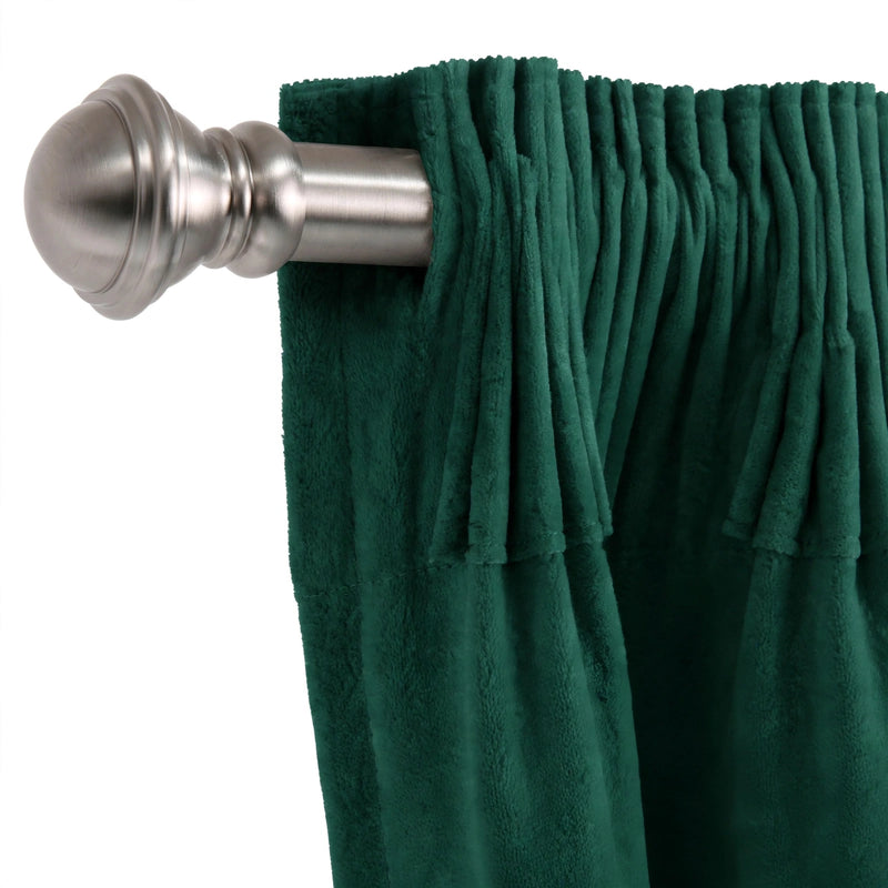 Anydrape Plain Dark Green Luxury Curtains – Modern Textured Drapes for Living Room, Bedroom & Dining Decor