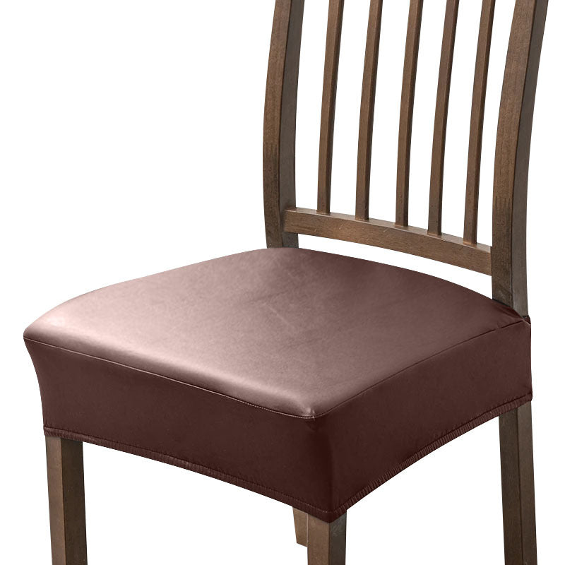Anyseat Chair Cover Coffee PU Leather Seat Slipcover Chair Cover for Kitchen Hotel Banquet Dining Living Room