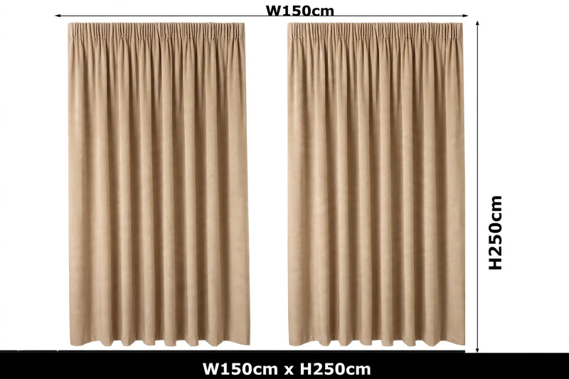 Anydrape Khaki Velvet Blackout Curtains – High‑Quality Modern Luxury Drapes for Living Room, Bedroom & Dining Windows