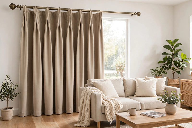 Anydrape Light Pawn Velvet Blackout Curtains – High‑Quality Modern Luxury Drapes for Living Room, Bedroom & Dining Windows