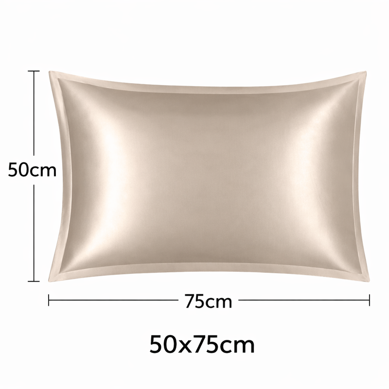 ANYHOUZ Pillowcase 50x75cm Coffee Pure Real Silk For Comfortable And Relaxing Home Bed