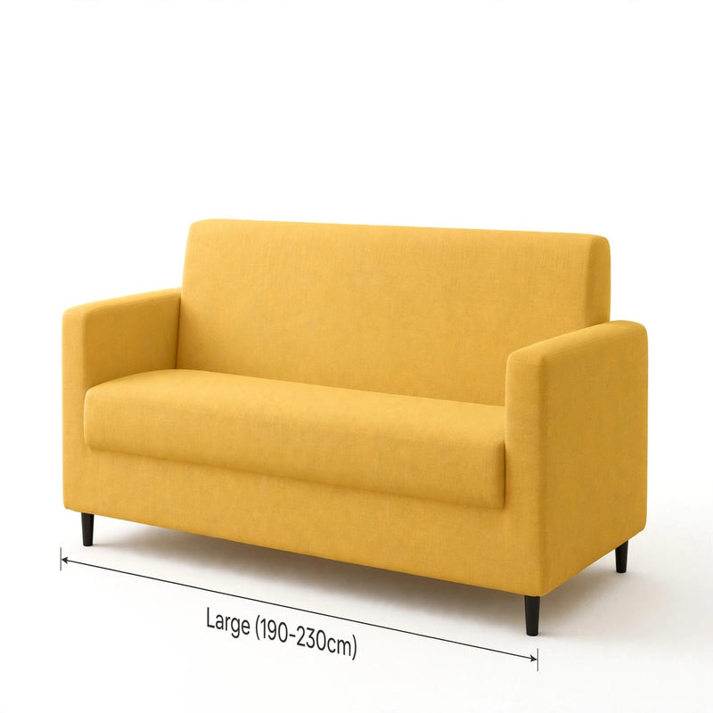 Anyseat 3-Seater Sofa Cover – Plain Yellow Style Slipcover for Living Room Chair Protection