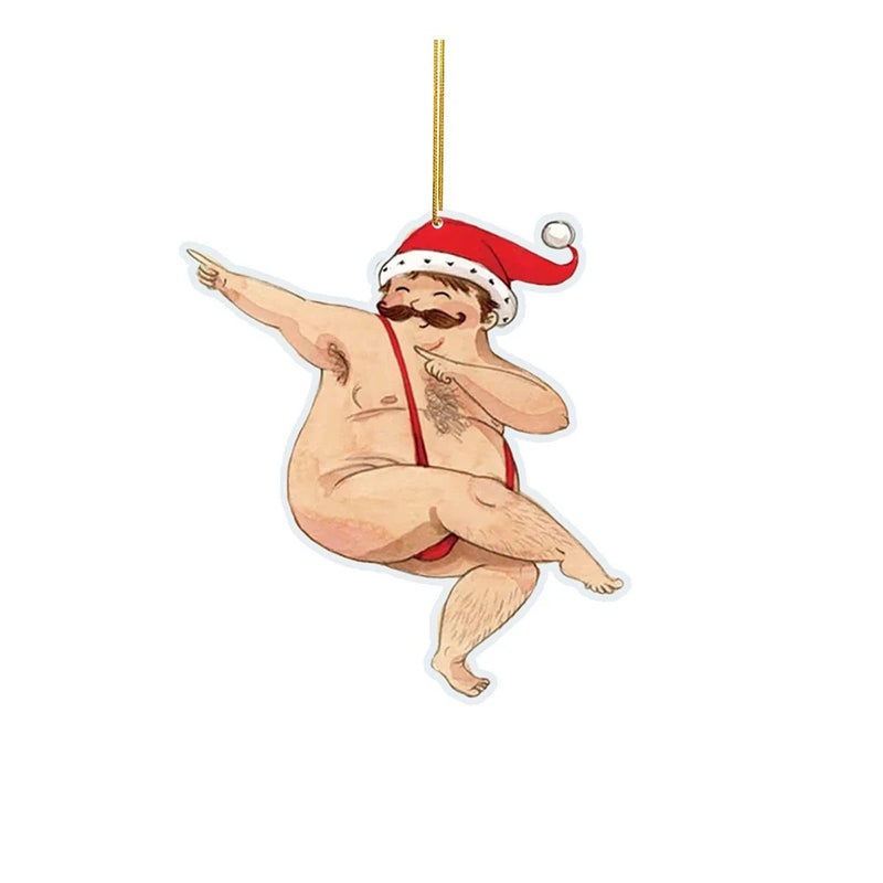 ANYDECO Christmas Funny Hanging Male Female Dance Pendan Ornaments 