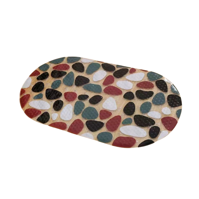 Anymat Pebble Mosaic Bathroom Mat – Printed Non‑Slip Shower Pad