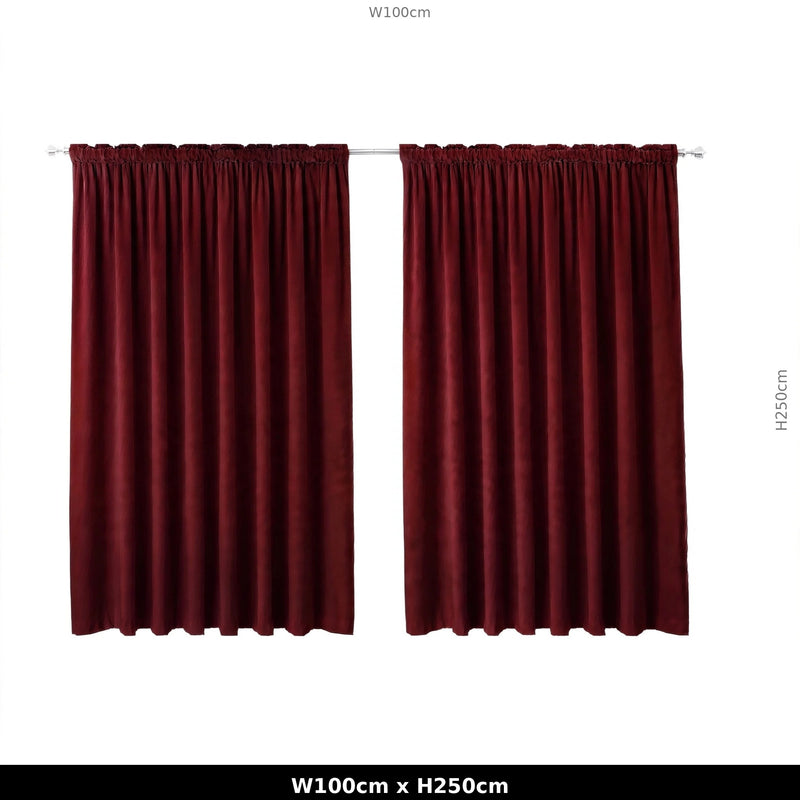 Anydrape Maroon Velvet Blackout Curtains – High‑Quality Modern Luxury Drapes for Living Room, Bedroom & Dining Windows