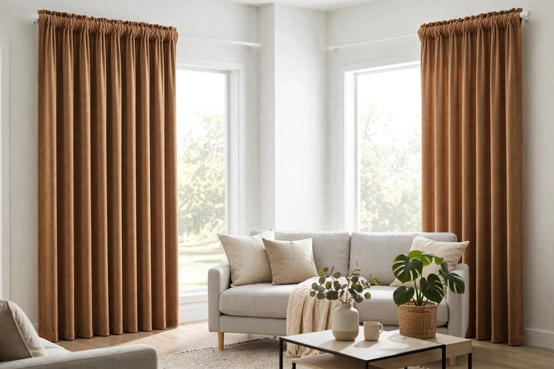 Anydrape 150cm Light Pawn High Quality Modern Velvet Blackout Curtains for Living Room Bedroom Dining Luxury Window Drape