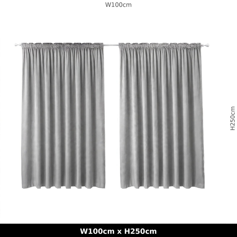 Anydrape Light Gray Velvet Blackout Curtains – High‑Quality Modern Luxury Drapes for Living Room, Bedroom & Dining Windows