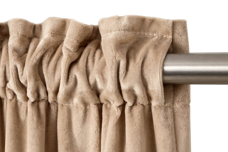 Anydrape Khaki Velvet Blackout Curtains – High‑Quality Modern Luxury Drapes for Living Room, Bedroom & Dining Windows