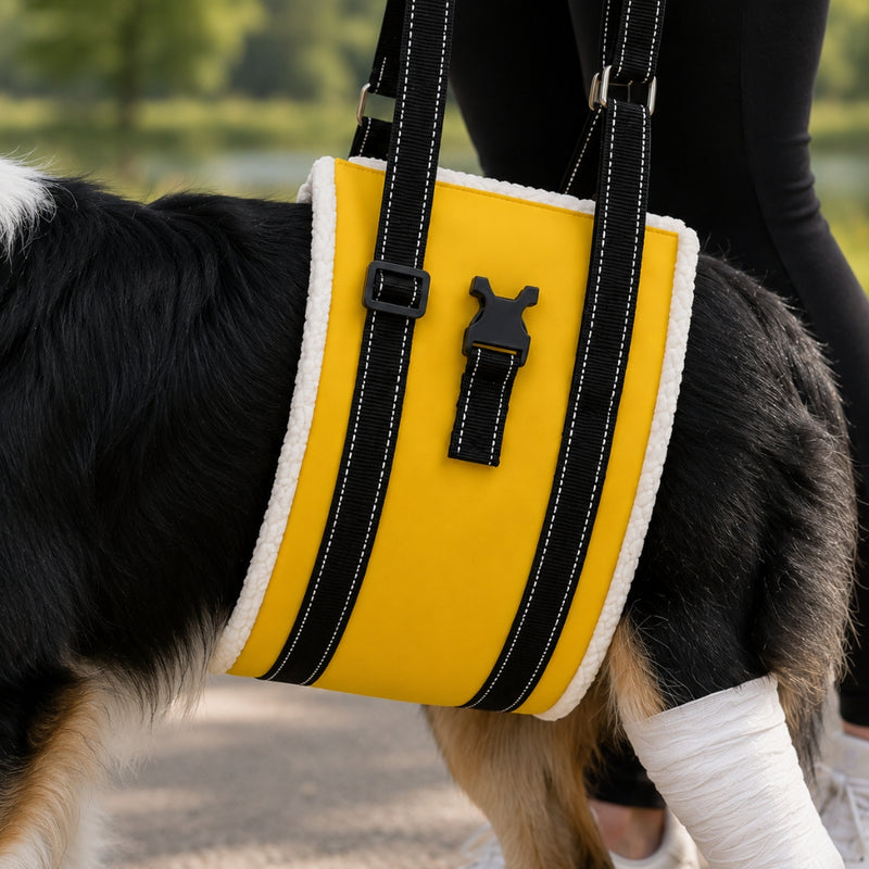 Yellow Adjustable Dog Lift Harness – Support & Recovery Aid for Large and Senior Dogs